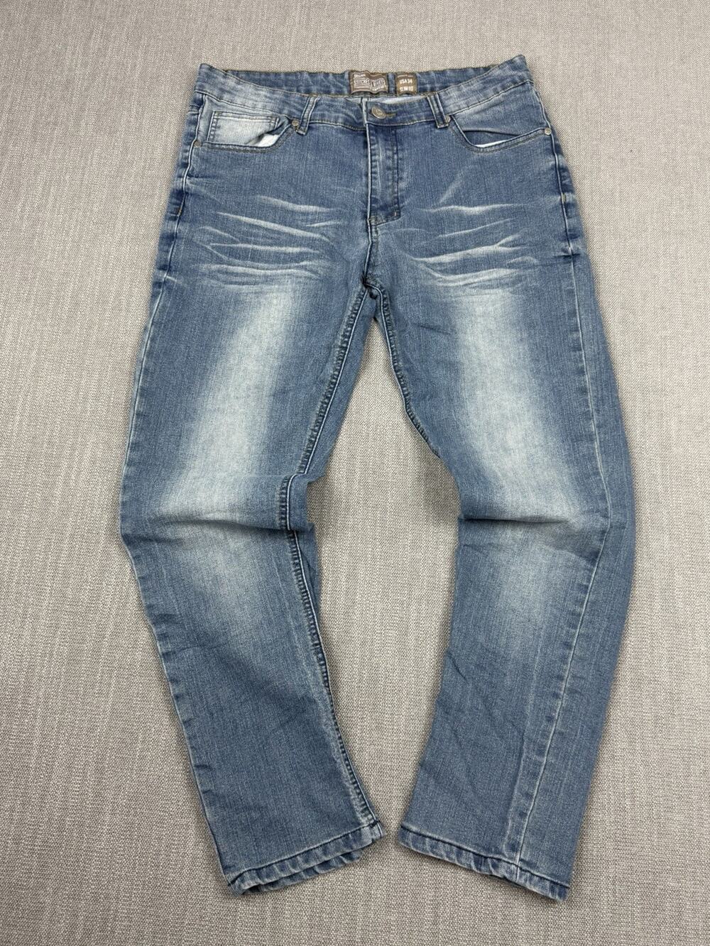 Stitches & Rivets Slim Fit Jeans Men’s 34 Light Wash Stretch Denim